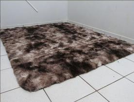 Tapete Felpudo 1,40m x 2,00m Peludo Para Sala E Quarto Macio Marrom Mesclado