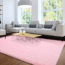 Tapete felpudo grande para interior Merelax 183x274 cm, pelúcia rosa