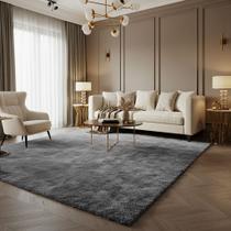 Tapete Felpudo Macio para Sala e Quarto Macio, Confortável e Sofisticado Estilo Luxo Decorativo 3m x 2m Antiderrapante