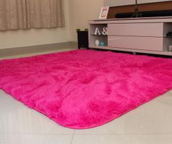 Tapete Felpudo Rosa Pink 2,00x2,40-Pelo Alto Costa Oro