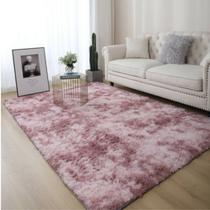 Tapete Felpudo Sala 1,00X1,40m Antiderrapante Mescla Rosê