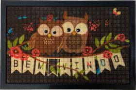 Tapete Fenice 59x39cm Coruja Marrom - Uzoo