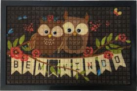 Tapete Fenice 59x39cm Coruja Marrom