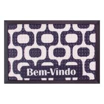 Tapete Fenice Bem Vindo Ipanema Preto/branco BellaCasa