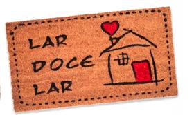 Tapete Fibra De Coco Doce Lar 60x40 Cm