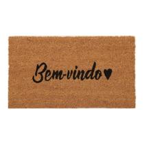 Tapete Fibra de Coco Entrada Bem-vindo Amor Kapazi 33x60cm