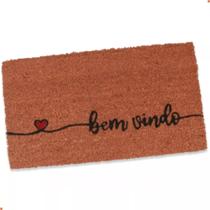 Tapete Fibra De Coco Entrada Doce Lar 60x40cm