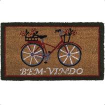 Tapete Fibra de Coco Natural 60X33cm Capacho Bicicleta