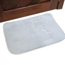 Tapete Flannel Para Porta 40 x 60cm Macio Confortável Antiderrapante Antialérgico Branco