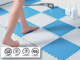 Tapete Flexível Superfície Antiderrapante 30x30 Box Banheiro Piscina, Cozinha - Garantia 2 ANOS