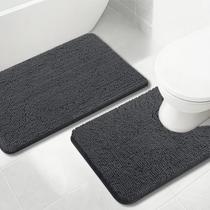 Tapete Flotstiga 81 cm 51 cm Conjunto de 2 Peças Cinza Escuro Tapete Flotstiga 81 cm 51 cm Conjunto de 2 Peças Cinza Escuro