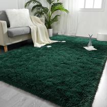 Tapete FlyDoIt 244x305 cm Deep Green Fluffy Plush 8x10 pés Tapete FlyDoIt 244x305 cm Deep Green Fluffy Plush 8x10 pés