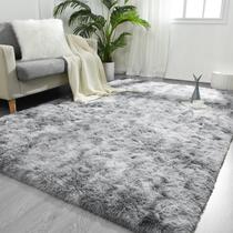 Tapete FlyDOIT 274x366 cm Plush Tie-Dye Cinza Claro