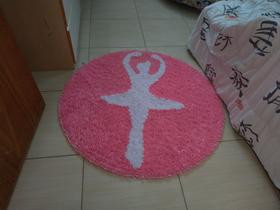 Tapete Frufru Infantil Bailarina - Rosa Bebê e Branco - 1 metro - Etc e Tal Artesanato