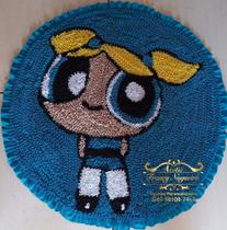 Tapete frufru infantil meninas super poderosas 70x70 redondo Tapete frufru infantil meninas super poderosas 70x70 redondo