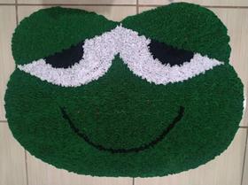 Tapete frufru sapo 1m x 80cm - etc e tal artesanato