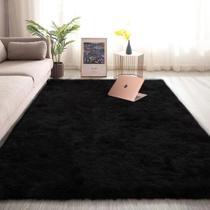 Tapete Furry Preto Casa Dona 200x250 Tapete Furry Preto Casa Dona 200x250