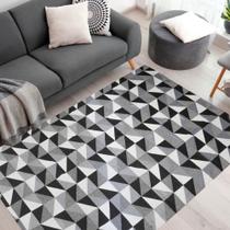 Tapete Geométrico Antiderrapante Carpete Para Sala Quarto 2,00m x 1,40