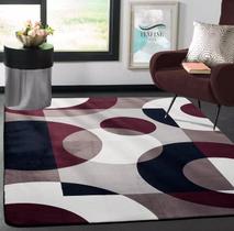 Tapete Geométrico Indiano Aveludado Para Sala 2,0 x 1,4 M