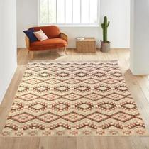Tapete Geometrico Mumbai Bege 250X300Cm Tipo Kilin Tribal