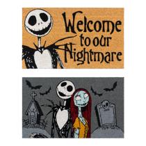Tapete Gertmenian Nightmare Before Christmas Coir 51x86 cm, pacote com 2