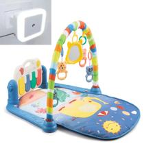 Tapete Ginásio Atividade Piano Alegria Azul + Luminária Led