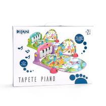 Tapete Ginasio Atividade Piano Portátil Musical Happy ROSA Dican