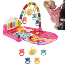 Tapete Ginásio De Atividade Rosa Carregador Portátil Canguru