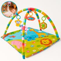 Tapete Ginásio De Atividades Bebê Com Brinquedos Chocalhos