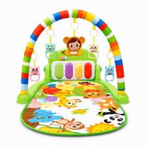 Tapete Ginásio Divertido Piano Musical Bebê Brinquedos Sensoriais Móbile Chocalho Enxoval