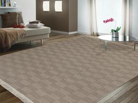 tapete grande 100% algodão 2,00m x 1,40m tapete sala quarto antialérgico lavável ATENAS BEGE / CRU