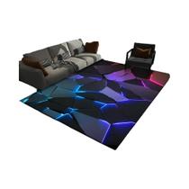 Tapete Grande Com Padrão Geométrico 3D Para Quarto E Sala De Jogos, Tapete Decorativo Completo