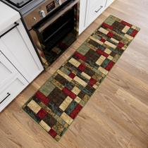 Tapete Hallway Runner Ottomanson antiderrapante 56x210 cm multicolorido