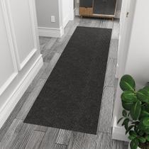 Tapete Hallway Runner Ottomanson Commercial 0,6x1,8m Preto