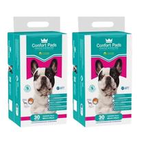 Tapete Higiênico 60x55cm Confort Pads C/30 - Kit 2 Unidades