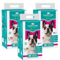 Tapete Higiênico 60x55CM Confort Pads C/30 - KIT 3 Unidades