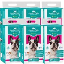 Tapete Higiênico 60x55CM Confort Pads C/30 - Kit 6 Unidades