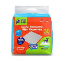 Tapete Higiênico Akol Dog Branco Pequenos Cães 50 x 60cm 30 Unidades