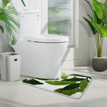 Tapete higiênico Baahrnom verde tufado 60x50cm em forma de U antiderrapante