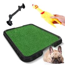 Tapete Higiênico Cães + Corda Trançada e Mordedor Galinha