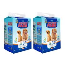 Tapete Higiênico Chalesco Pads c/ 2 pacotes de 30 unidades Pequeno e Médio Porte para cachorro