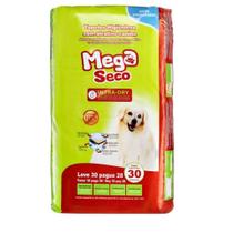 Tapete Higiênico Com Atrativo Canino Para Cães Mega Seco 30 Unidades 65x60 Cm