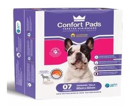 Tapete higiênico Confort Pads cães descartável 80x60 Embalagem com 7unidades Tapete higiênico Confort Pads cães descartável 80x60 Embalagem com 7unidades