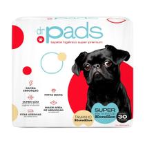 Tapete Higiênico Dr. Pads Slim 90 x 60 para Cães - 30 Unidades