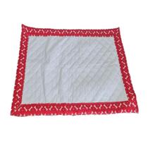 Tapete Higiênico Impermeavel Grande Branco Ossinho Vermelho - ComfortPet