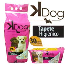 Tapete Higiênico K Dog C/ Atrativo Inibidor De Odor Gel Absorvente Adesivo 30 Unid P/ Cães e Gatos - KDog