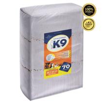 Tapete Higiênico K9 80x60cm 70 Unidades, Super Absorvente, Sem Fitas Adesivas, Embalagem Econômica