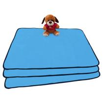 Tapete Higiênico Lavável para Cães 70x50cm Kit 3 Unidades Absorvente