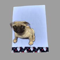 tapete higiênico lavável tapete pet pra xixi tapete pets pequenos e médios (branco/dog baby)