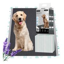 Tapete Higiênico Newpet Ultra Pads 80x60 com Carvão Ativado e Aroma Lavanda Kit 60 Unidades